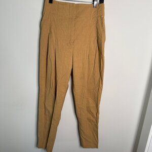 A.L.C. Women's Tan‎ Casual Linen Straight Leg Pants - Size 4